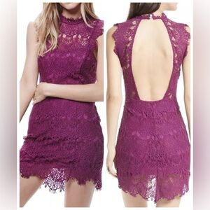 Free People Intimately Purple Lace Daydream Dress Sz S